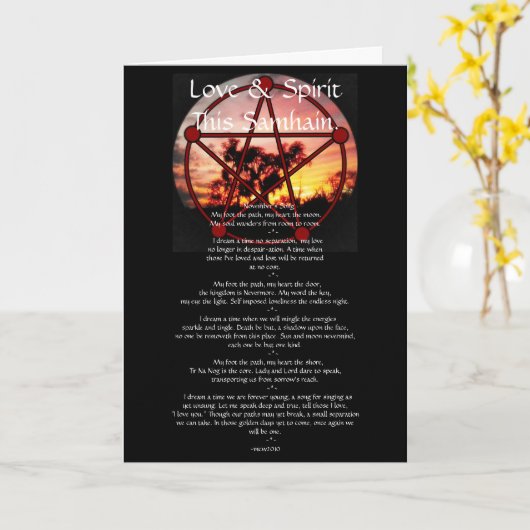 Carte Esprit de Samhain (Fleur jaune)