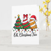 Carte Esprit de vacances amusant Citation de Noël joyeux (Fleur jaune)