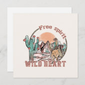 Carte Esprit libre, Coeur sauvage (Devant / Derrière)