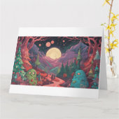 Carte Esprits de Noël Cthulhu - Le Fantôme de Squalloriu (Fleur jaune)