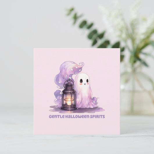 Carte Esprits d'Halloween doux - Pastel Ghost (Debout devant)
