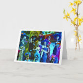 Carte Esquelettes (Fleur jaune)