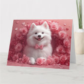 Carte Esquimau américain avec des roses - Saint-Valentin (Devant)