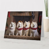 Carte Esquimau américain près de la cheminée Noël (Devant)