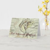 Carte esquissée de licorne (Fleur jaune)