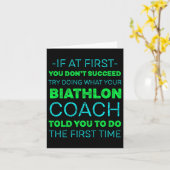 Carte Essayez De Faire Ce Que Votre Coach Biathlon Vous  (Fleur jaune)