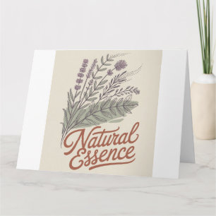 Carte Essence Naturelle Botanique Fleur Sauvage Vintage
