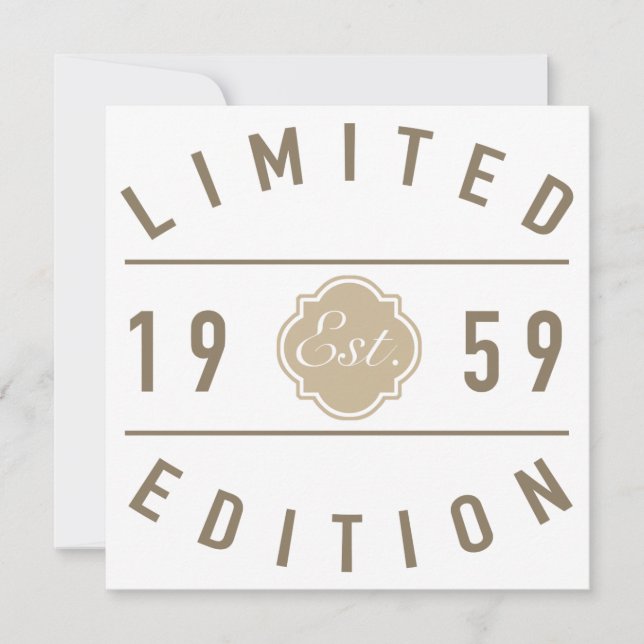 Carte Est. 1959 Edition limitée (Devant)