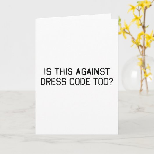 Carte Est-ce aussi contre le code vestimentaire ? (Fleur jaune)