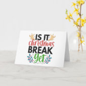 Carte Est-ce déjà les vacances de Noël Drôle d'élève (Fleur jaune)