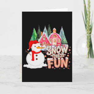 Carte Est-ce que la neige est très amusante hiver Noël E