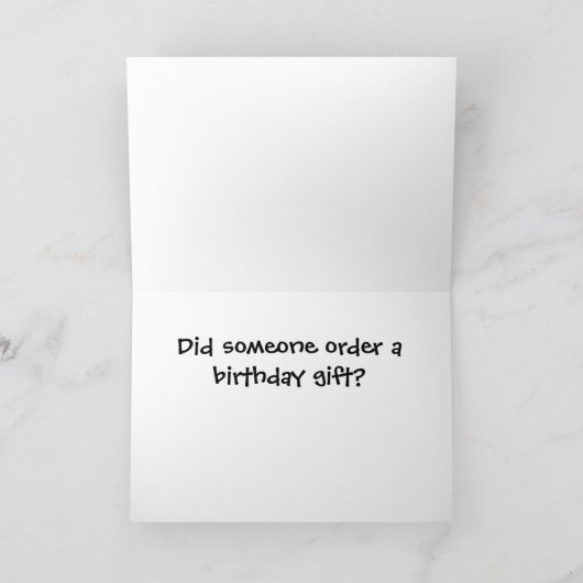Carte Est-ce que quelqu'un a commandé un cadeau (Intérieur)