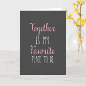 Carte Est ensemble mon endroit préféré à être - citation (Fleur jaune)