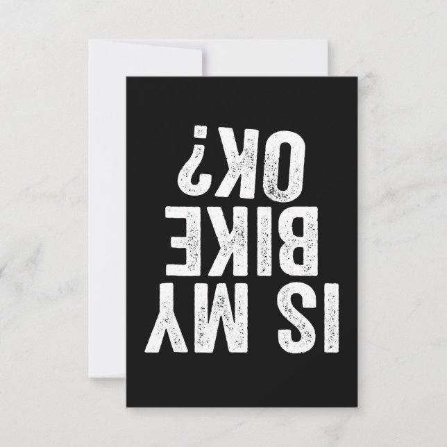 Carte Est Mon Vélo Ok Drôle Cadeau Pour Les Vélos (Devant)