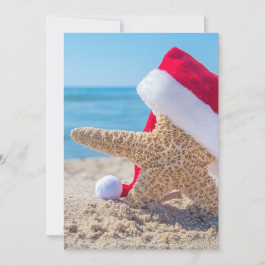 Carte Estarfish de Noël avec casquette (Devant)