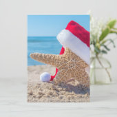 Carte Estarfish de Noël avec casquette (Debout devant)