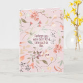 Carte Esther 4:14 Art de verset biblique chrétien (Fleur jaune)