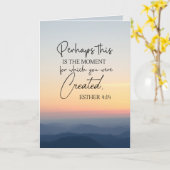 Carte Esther 4:14 C'est peut-être l'heure de la Bible Ve (Fleur jaune)