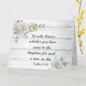 Carte Esther 4:14 .. Venez dans le royaume pour un tel t (Fleur jaune)