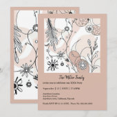 Carte Esthétique minimaliste Brown Abstraite (Devant / Derrière)