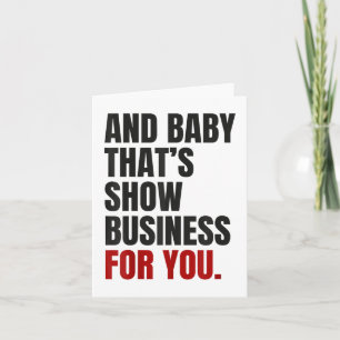 Carte Et Baby That’s Show Business For You _1