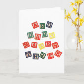 Carte Et bébé fait 3 (Fleur jaune)