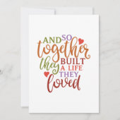 Carte Et donc ensemble ils ont construit une vie qu'ils (Devant)