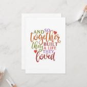 Carte Et donc ensemble ils ont construit une vie qu'ils  (Devant/Arrière en situation)