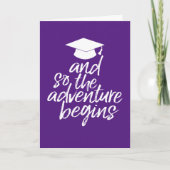 Carte Et Donc L'Aventure Commence - Graduation Purple (Devant)