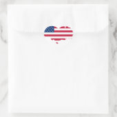 carte et drapeau américains - autocollant (Sac)