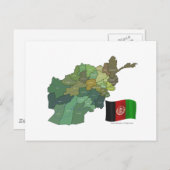 Carte et drapeau de l'Afghanistan (Devant / Derrière)