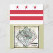 Carte et drapeau de Washington DC (Devant)