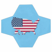 Carte et drapeau des États-Unis Rouge Blanc Bleu (Plat)