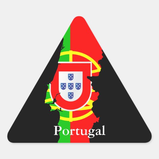 carte et drapeau du portugal - autocollant (Devant)