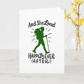 Carte Et Elle A Vécu Heureusement Après La Randonnée (Fleur jaune)