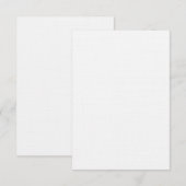 Carte et enveloppe de 3,5 po x 5 po Linen Note (Devant / Derrière)
