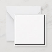 Carte et enveloppe Monogramme de note de garde noi (Dos)