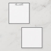 Carte et enveloppe Monogramme de note de garde noi (Devant / Derrière)