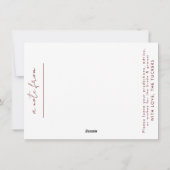 Carte et enveloppe personnalisées mariage Time Cap (Dos)