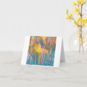 Carte "Et il a respiré sur eux...no 2" salut plié (Fleur jaune)