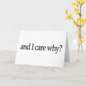 Carte Et Je Me Soucie De Pourquoi ? (Fleur jaune)