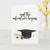 Carte Et l'aventure commence Diplôme Diplôme (Fleur jaune)