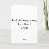 Carte et les anges chantent (Dos)
