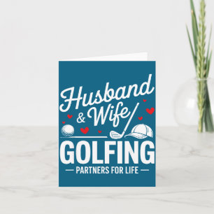 Carte Et mari femme partenaires de golf couples