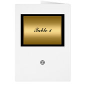 Carte et menu de placement de table Gold et Black (Dos)