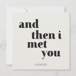Carte Et puis je vous ai rencontré - personalisierbar ju