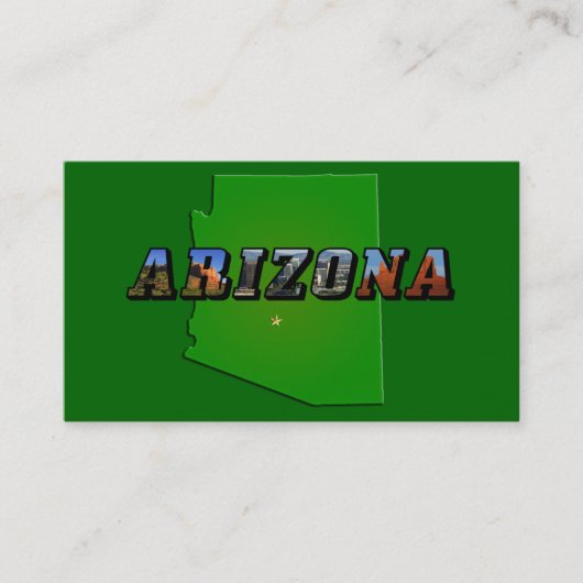 Carte et texte de l'image de l'Arizona (Devant)