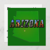 Carte et texte de l'image de l'Arizona (Devant / Derrière)