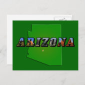 Carte et texte de l'image de l'Arizona (Devant / Derrière)
