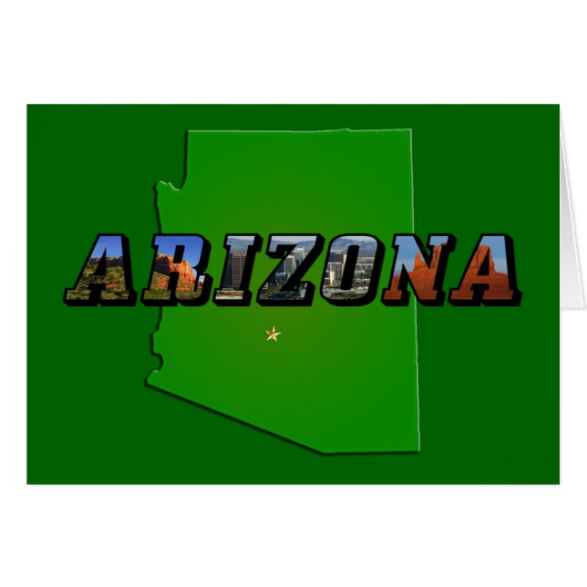 Carte et texte de l'image de l'Arizona (Devant Horizontal)